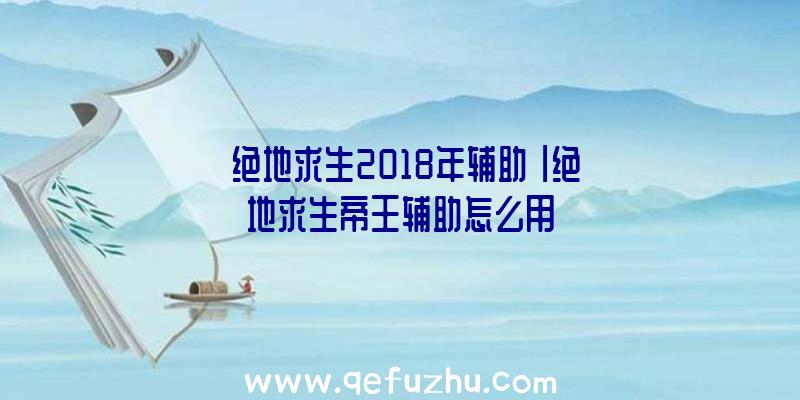 「绝地求生2018年辅助」|绝地求生帝王辅助怎么用